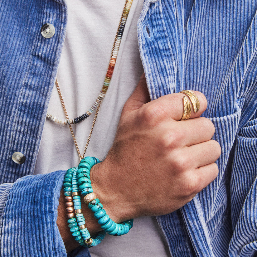 MEN'S FEATHER WRAP RING